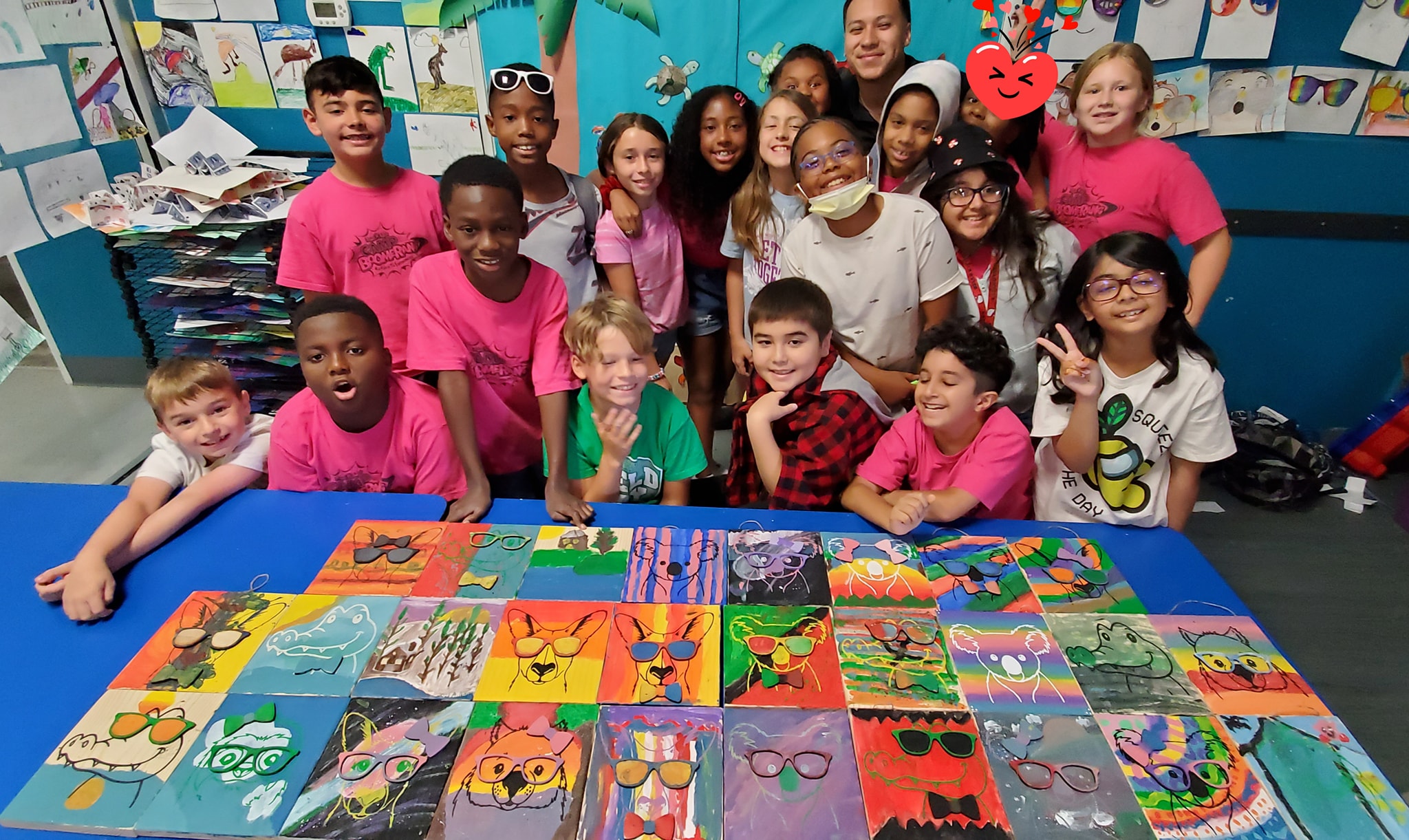 Kids participating in a SIS creative class